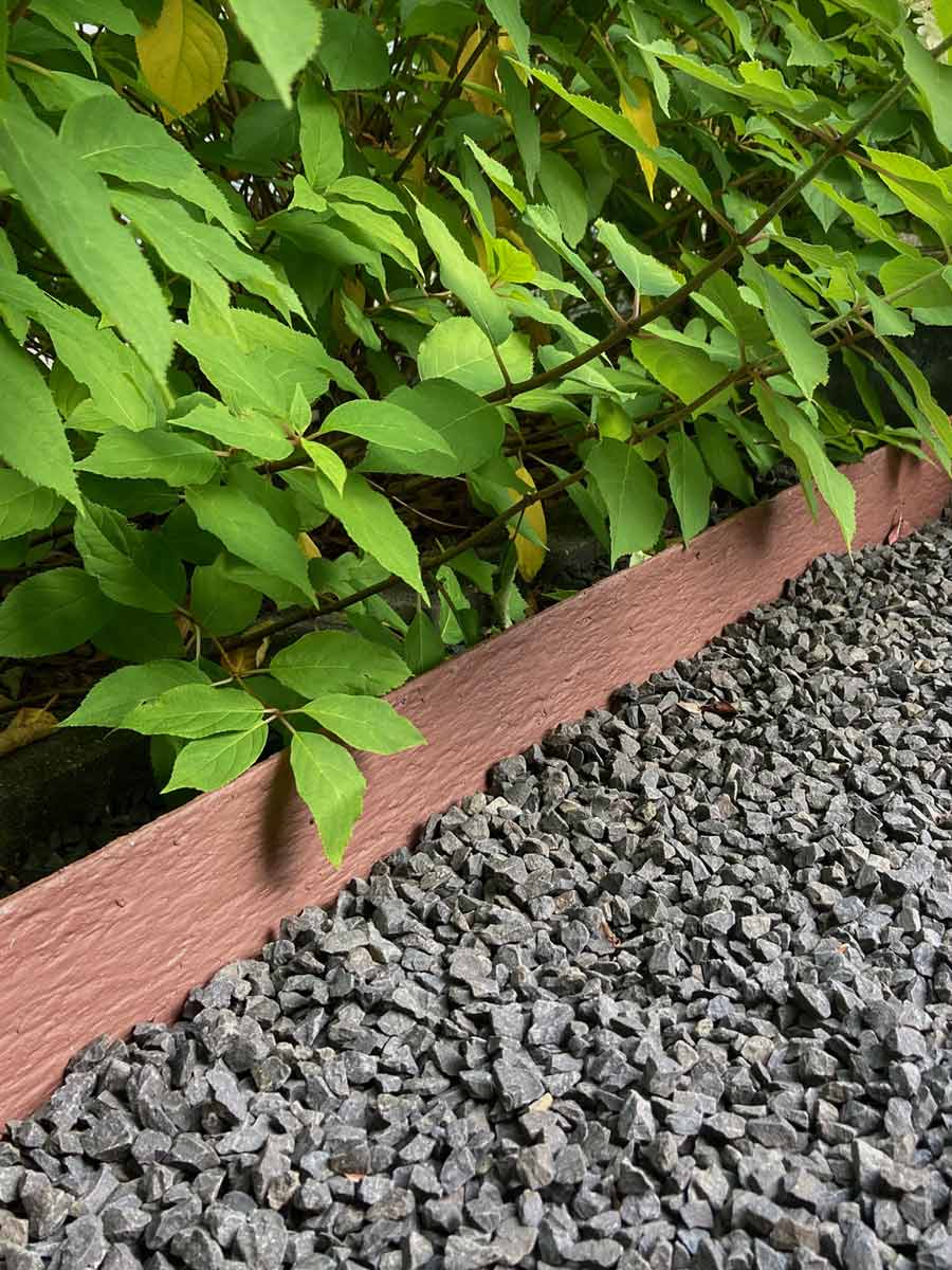 Multi-Edge ECO afboording recht bruin - corten aangelegd