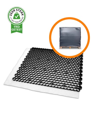 Volle pallet grindplaten EuroGravel PLUS zwart (42,55m2)