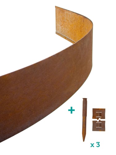 Multi-Edge ADVANCE Corten staal 2m, incl. 3 koppelsets per stuk